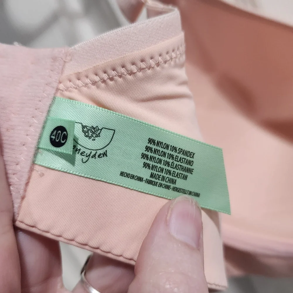 Honeydew 40C‎ Lightly Lined Wireless Bra Peach Smooth Stretch Everyday Comfort